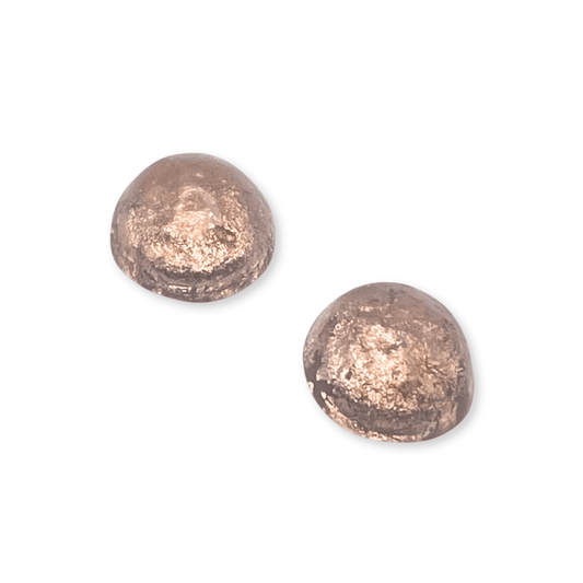Nougat Cabouchon Shiny Medium Stud Earrings | The Jewellery Stop
