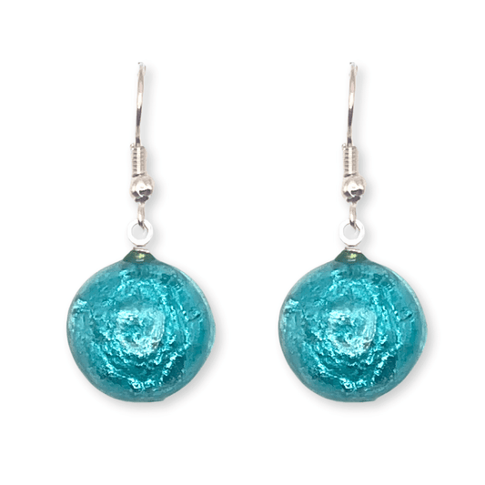 Caribbean Cabouchon Shiny Fish Hook Earrings | The Jewellery Stop