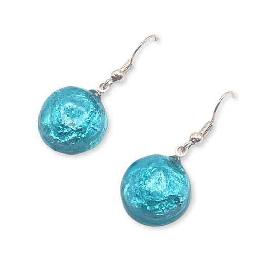 Caribbean Cabouchon Shiny Fish Hook Earrings | The Jewellery Stop