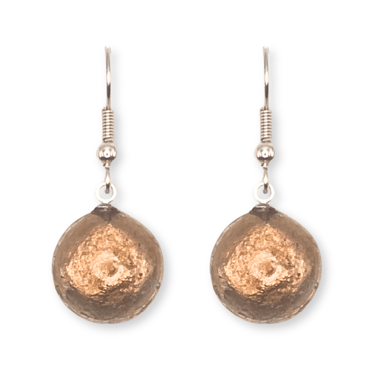 Nougat Cabouchon Shiny Fish Hook Earrings | The Jewellery Stop