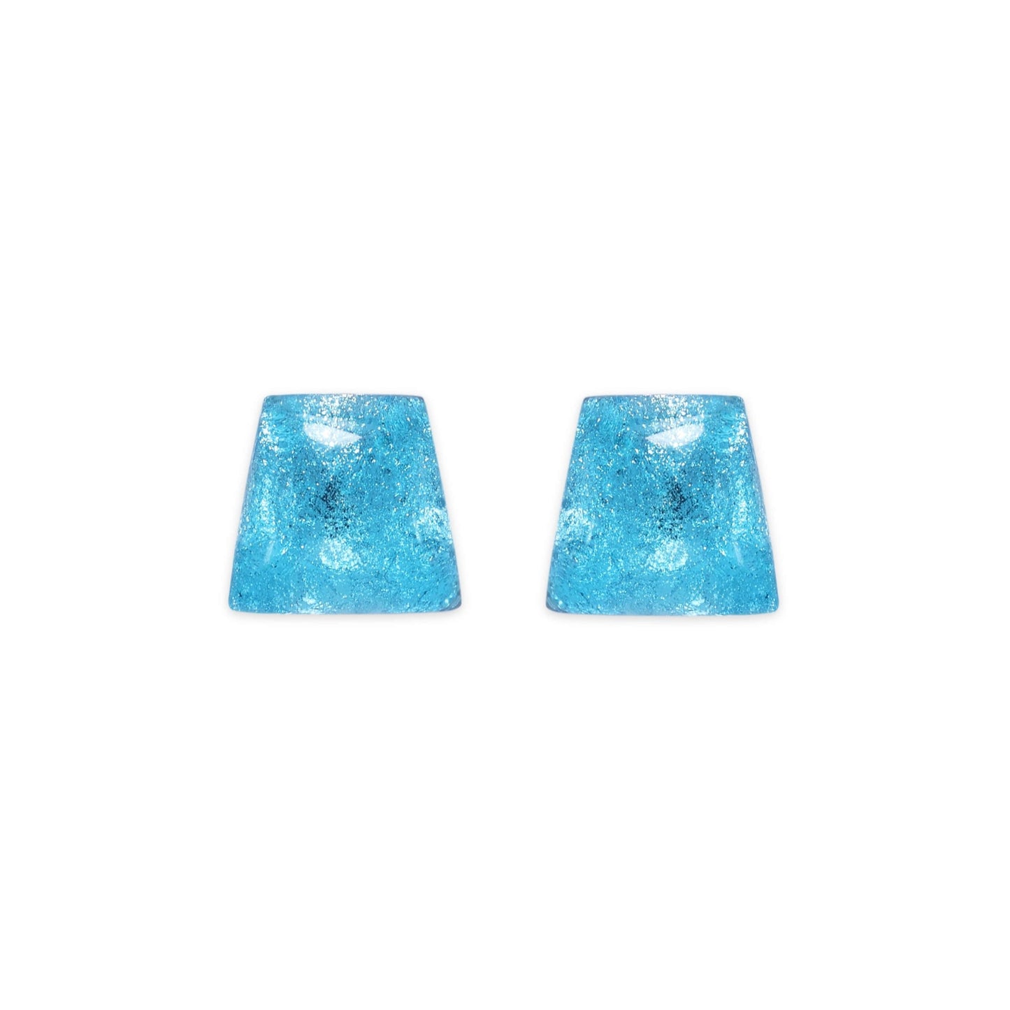 Aqua Cleopatra Shiny Stud Earrings | The Jewellery Stop