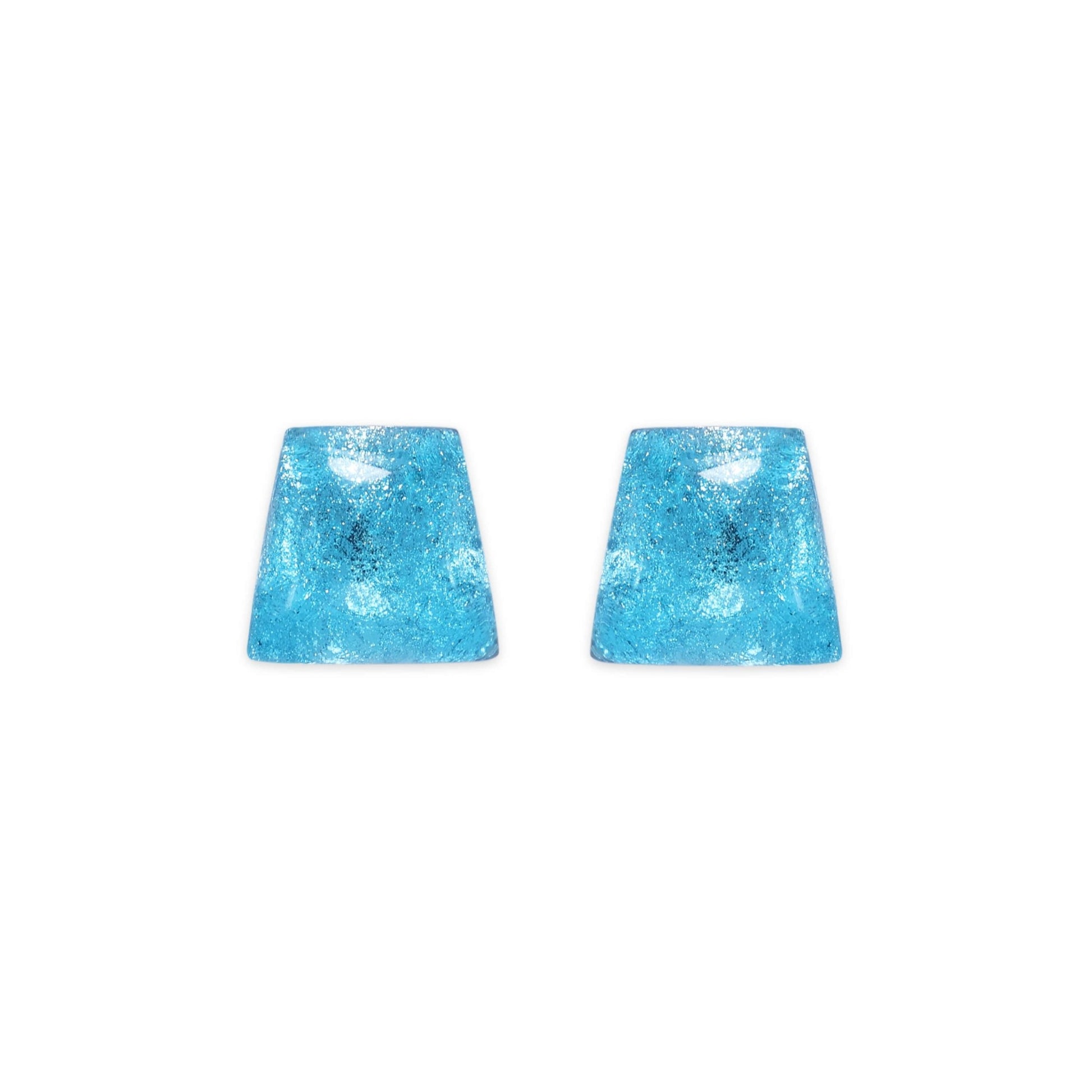 Aqua Cleopatra Shiny Stud Earrings | The Jewellery Stop