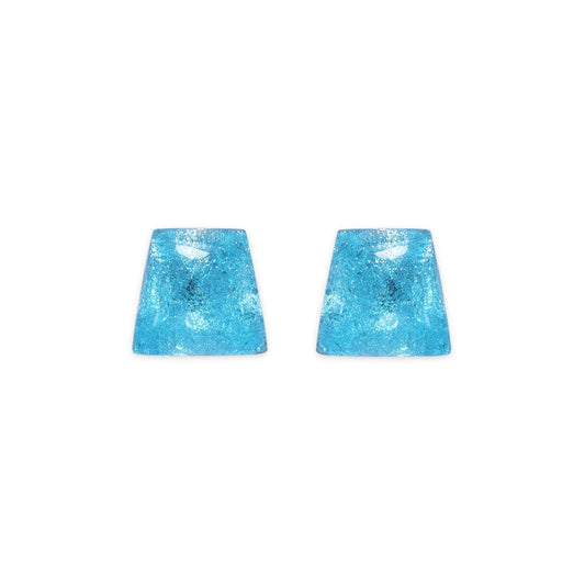 Aqua Cleopatra Shiny Stud Earrings | The Jewellery Stop