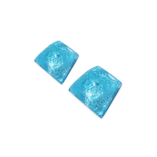 Aqua Cleopatra Shiny Stud Earrings | The Jewellery Stop