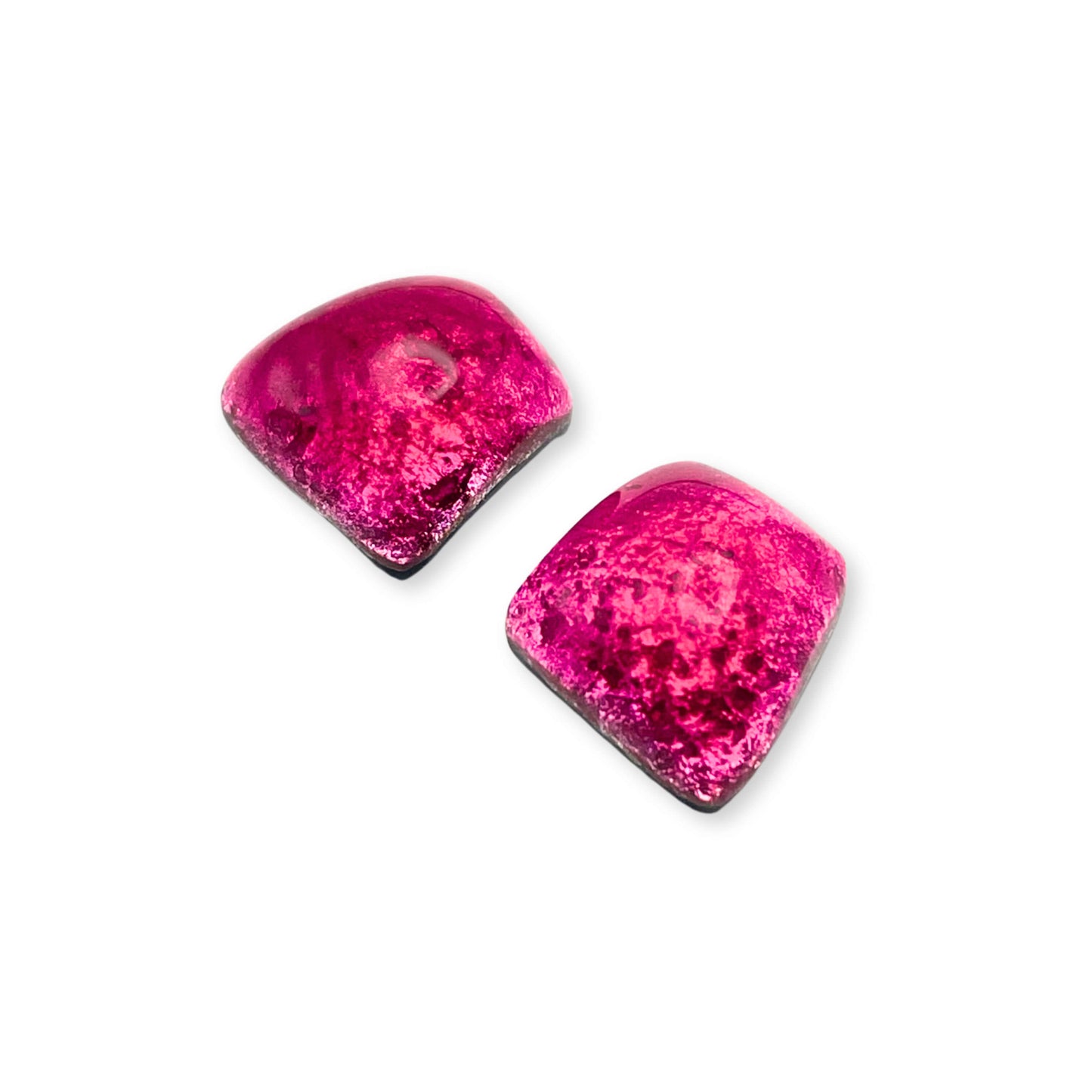 Pink Cleopatra Shiny Stud Earrings