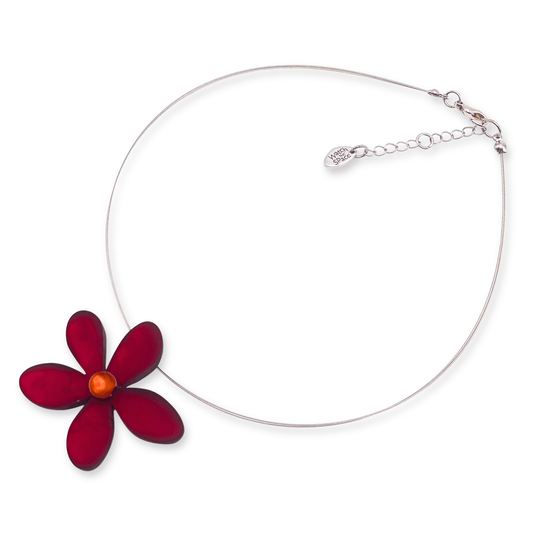 Red Flower Matte Large Pendant