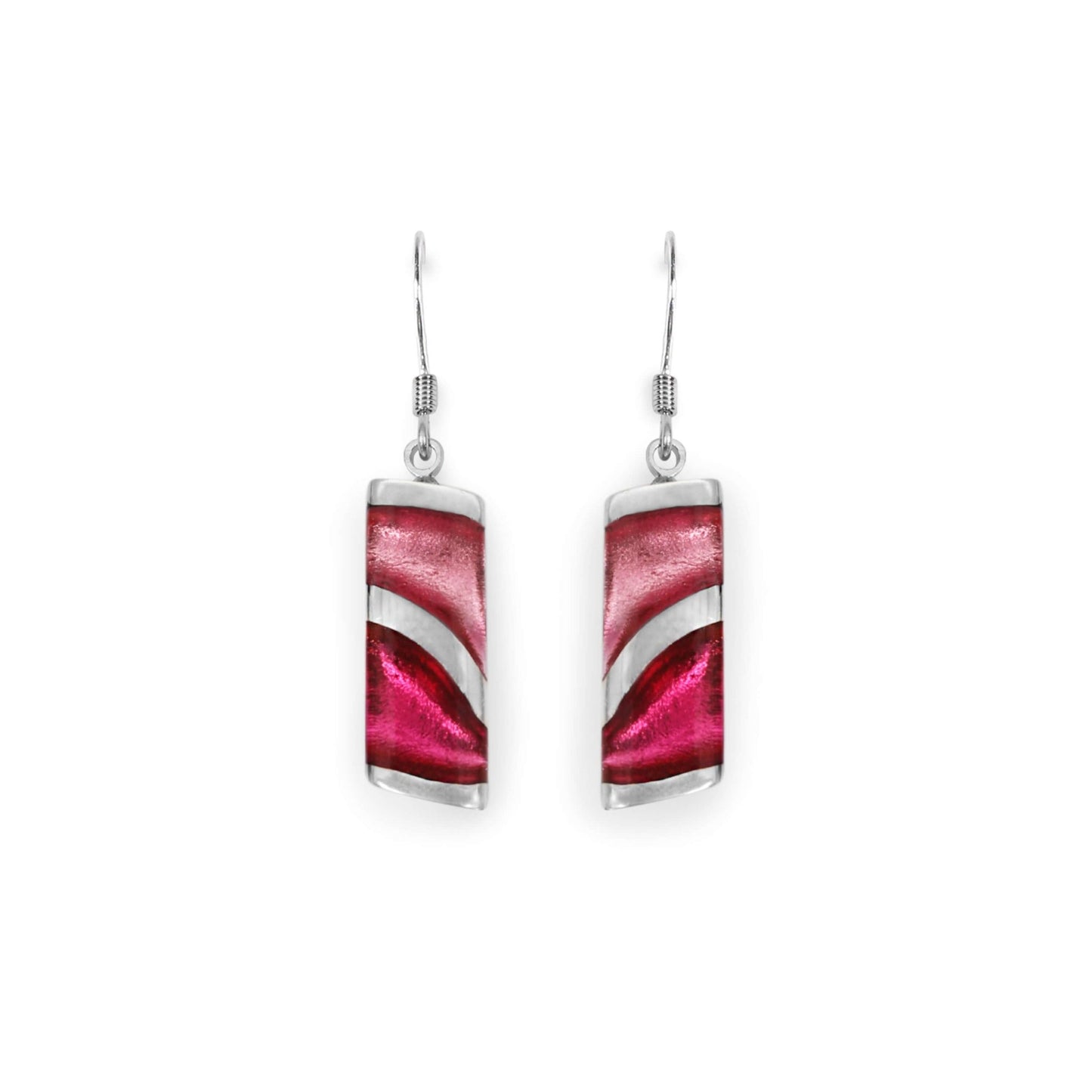 Flamingo Lava Shiny Fish Hook Earrings | The Jewellery Stop