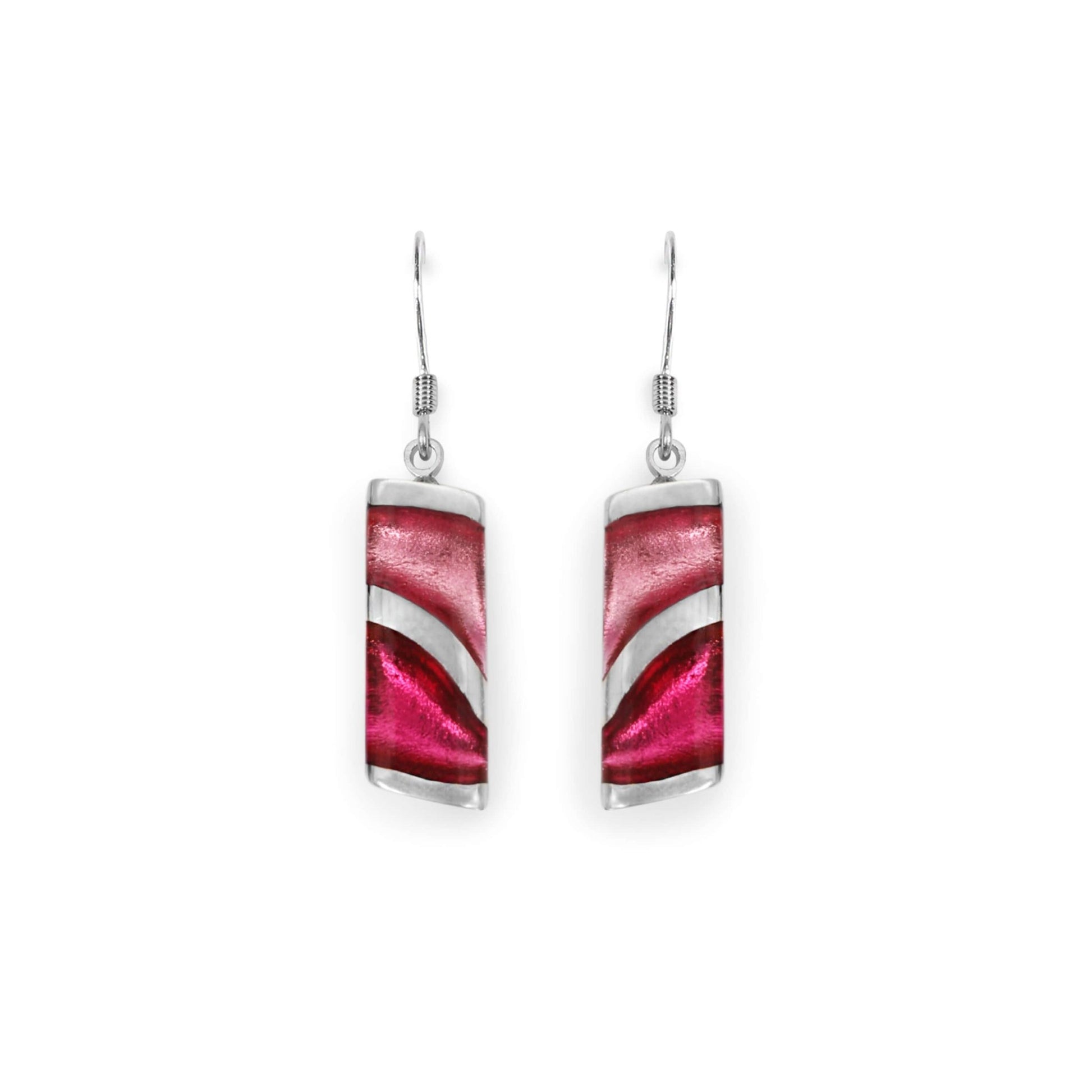 Flamingo Lava Shiny Fish Hook Earrings | The Jewellery Stop