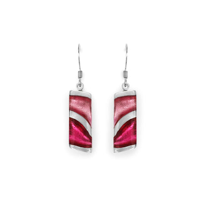 Flamingo Lava Shiny Fish Hook Earrings | The Jewellery Stop