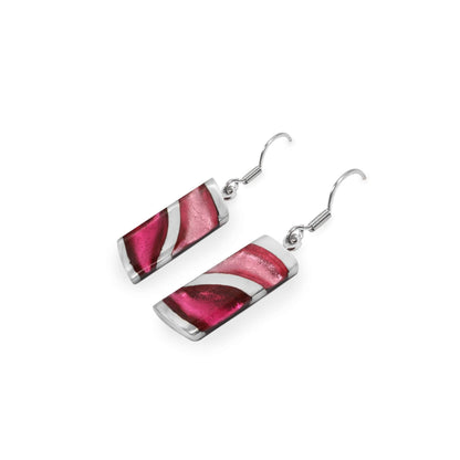 Flamingo Lava Shiny Fish Hook Earrings | The Jewellery Stop