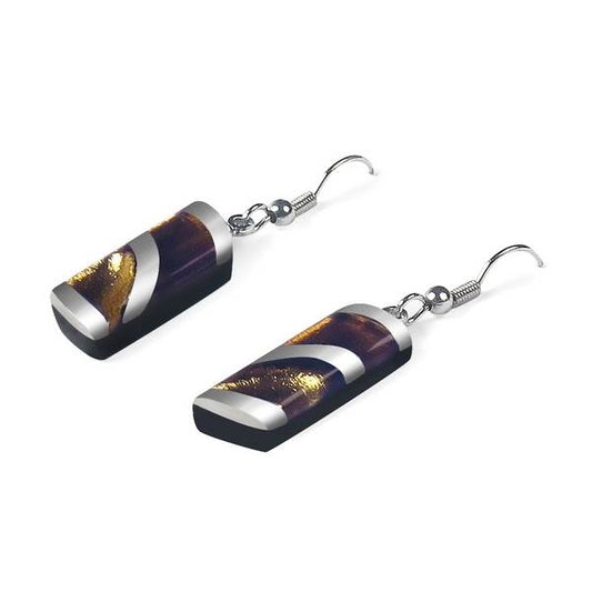 Metallics Lava Shiny Fish Hook Earrings
