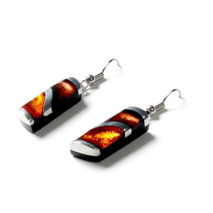 Spice Lava Shiny Fish Hook Earrings | The Jewellery Stop