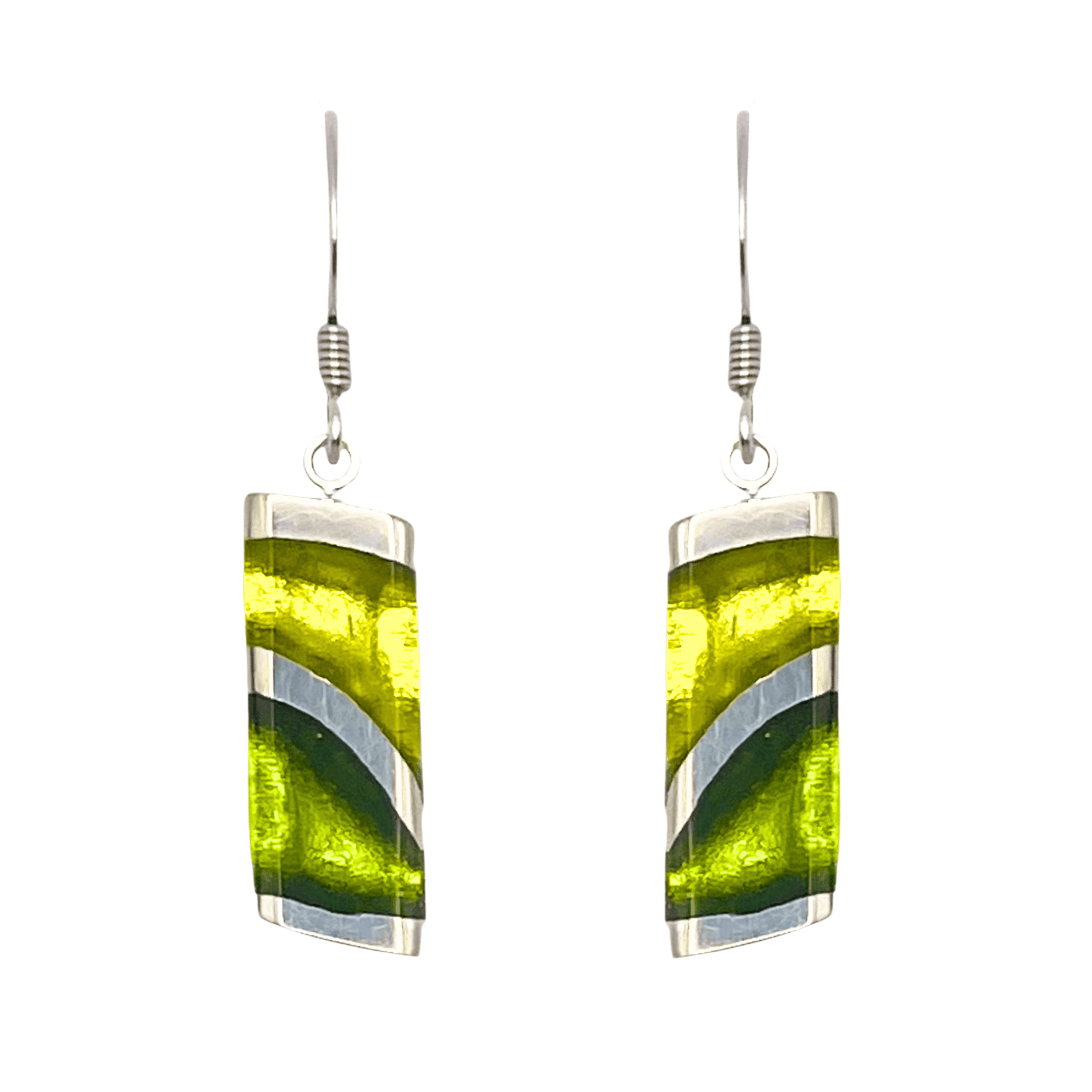 Citrus Lava Shiny Fish Hook Earrings | The Jewellery Stop