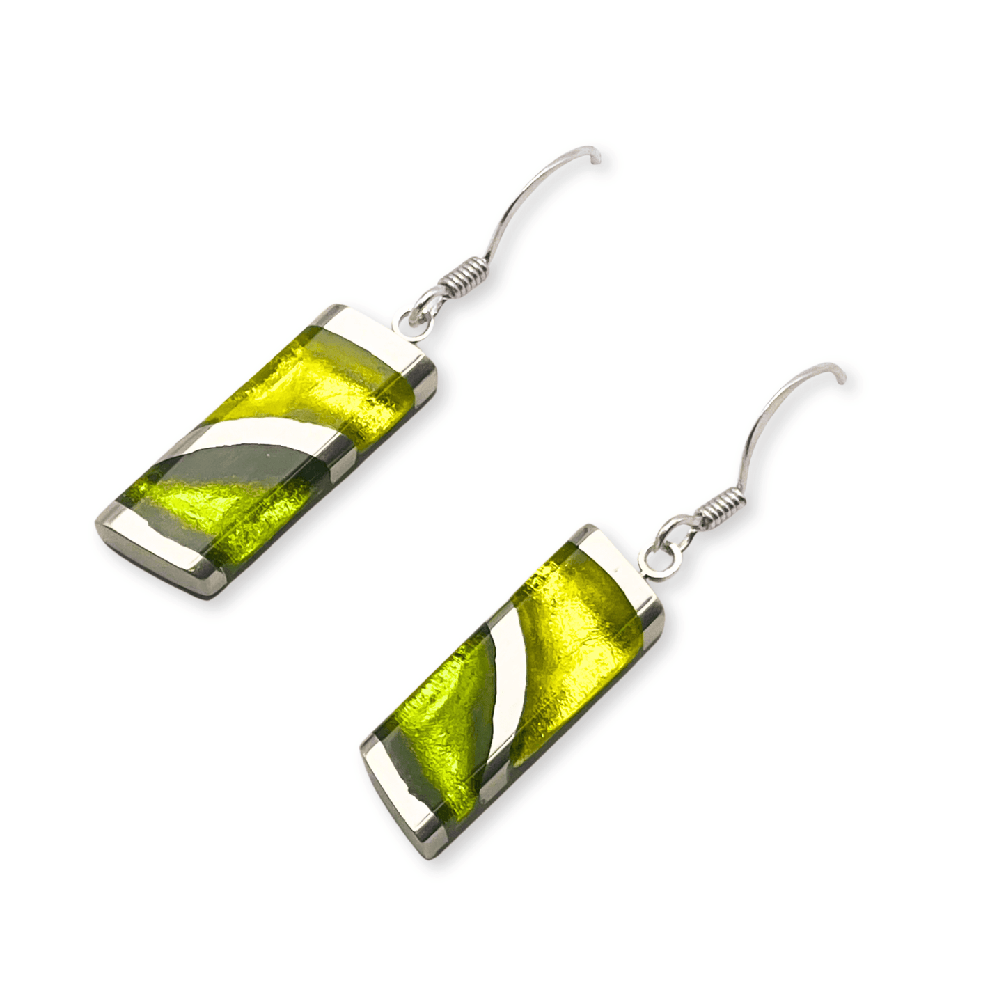 Citrus Lava Shiny Fish Hook Earrings | The Jewellery Stop