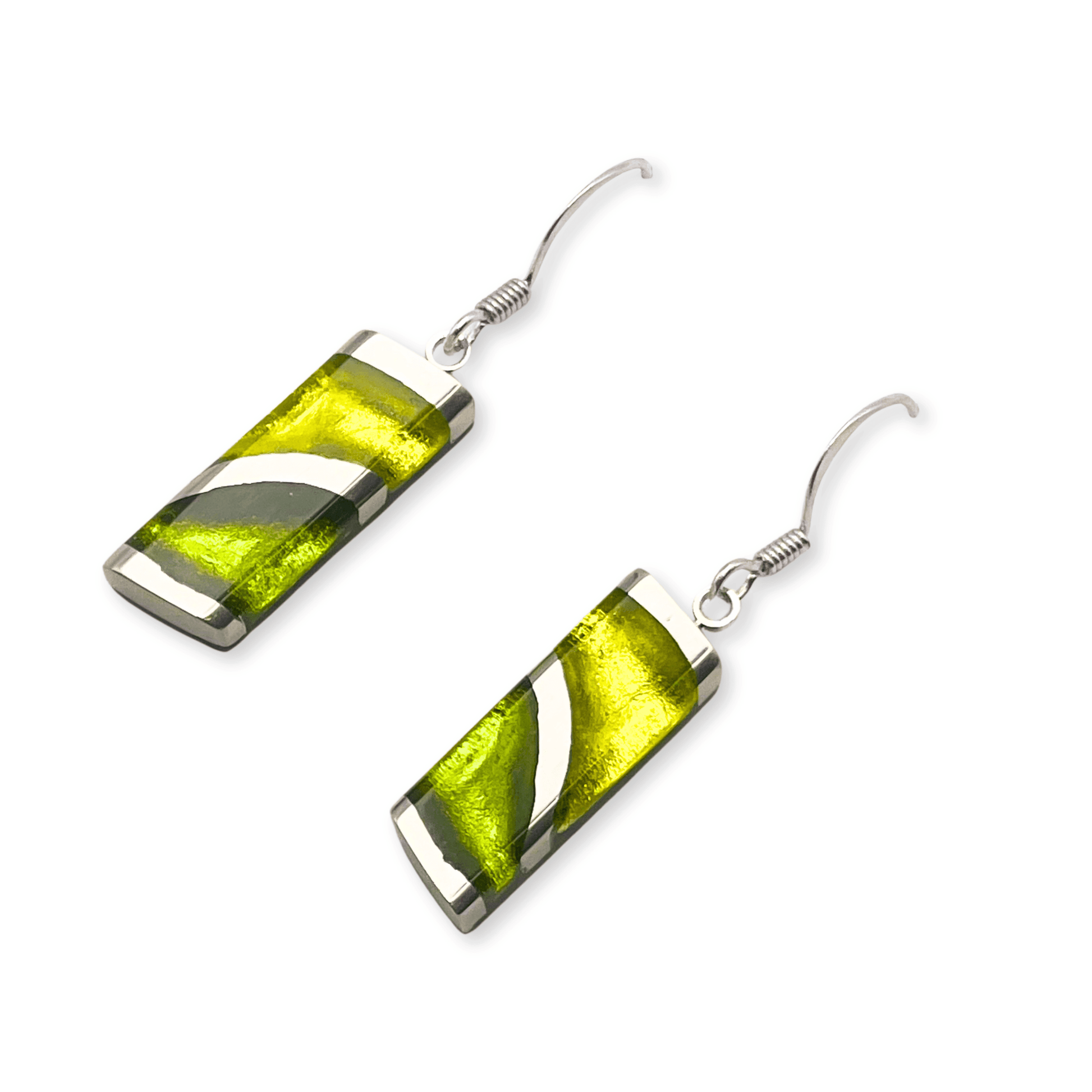 Citrus Lava Shiny Fish Hook Earrings | The Jewellery Stop