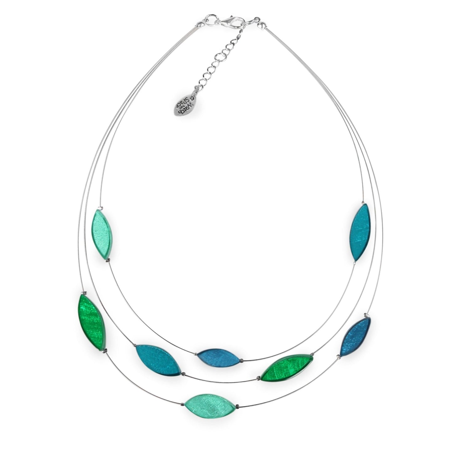 Verdigris Petal Shiny Necklace | The Jewellery Stop