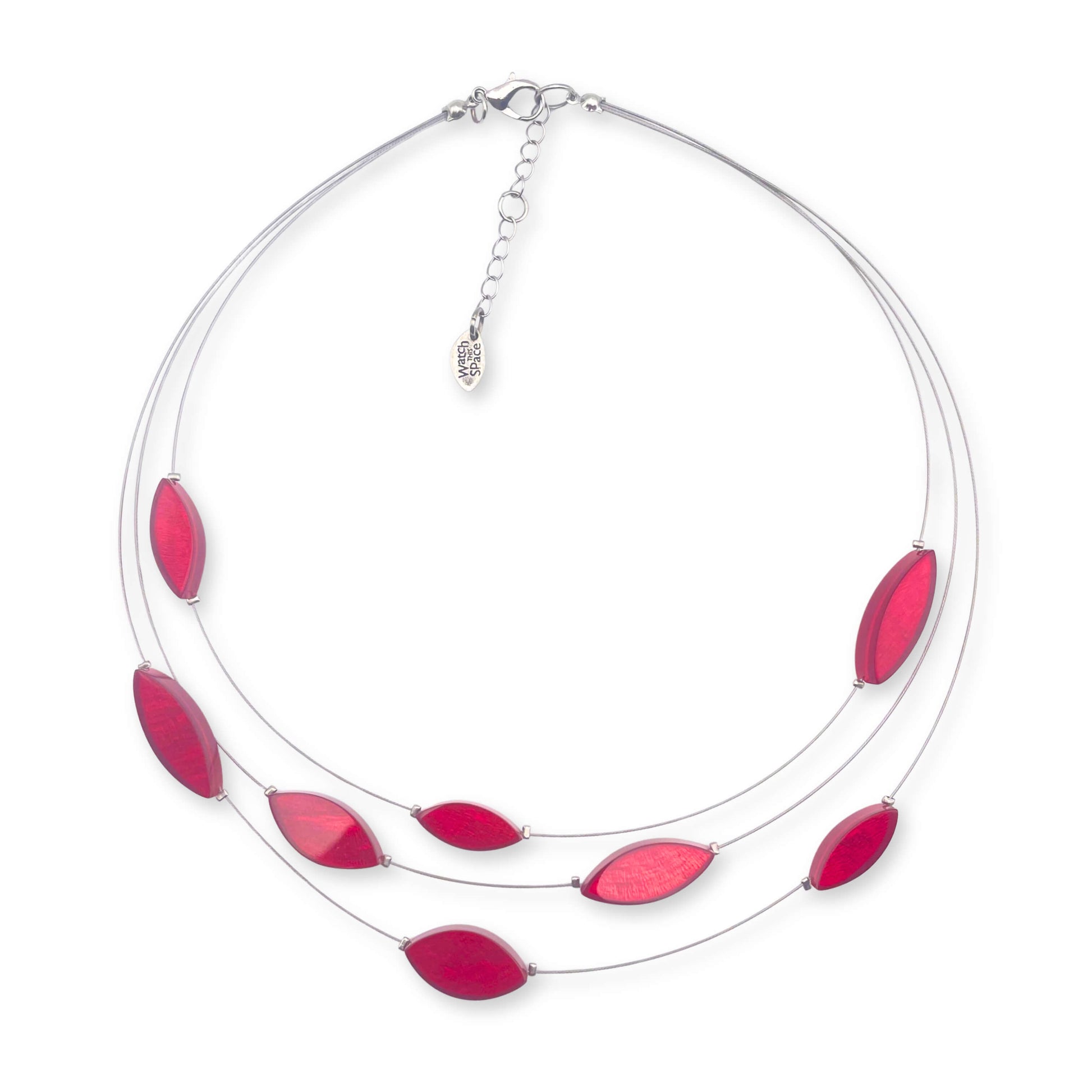 Red Petal Shiny Necklace