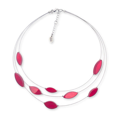 Red Petal Shiny Necklace