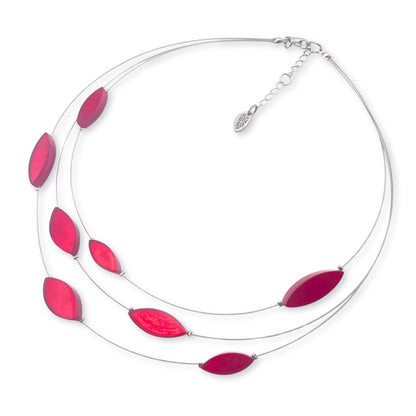 Red Petal Shiny Necklace