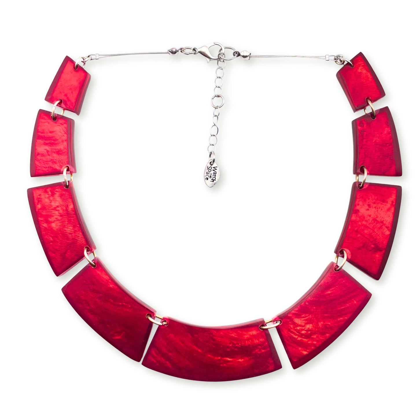 Red Shell Collar Matte Necklace