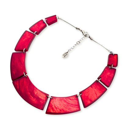 Red Shell Collar Matte Necklace