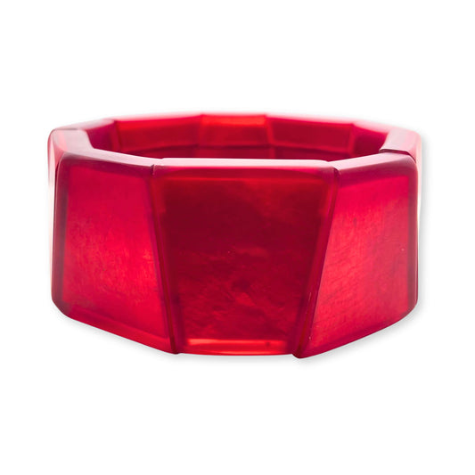 Red Shell Collar Matte Bangle