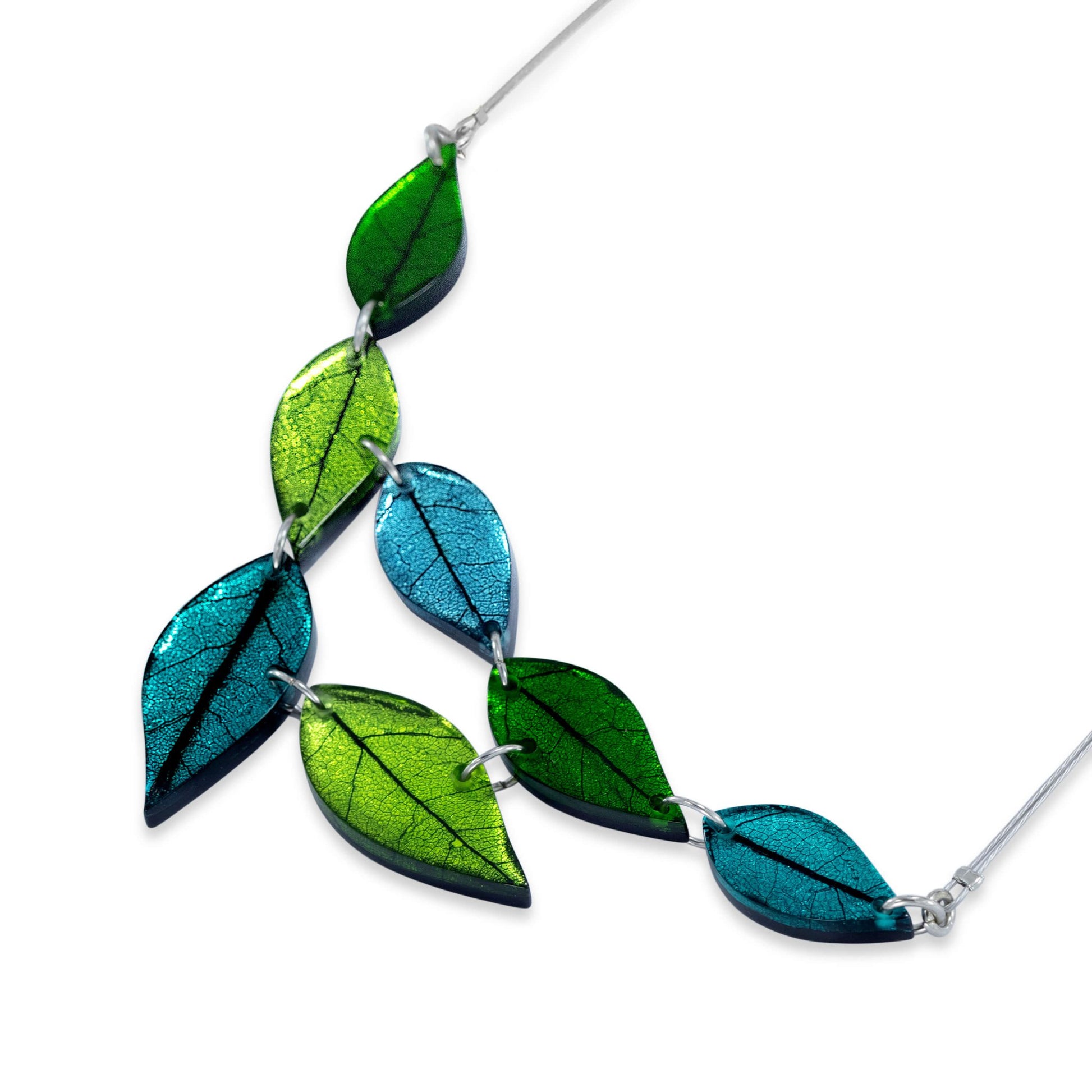 Neptune Skeletal Leaf Shiny Necklace | The Jewellery Stop