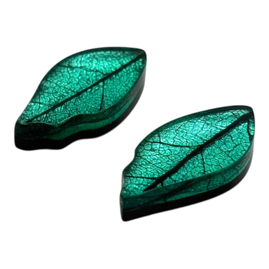 Crystal Skeletal Leaf Shiny Stud Earrings | The Jewellery Stop