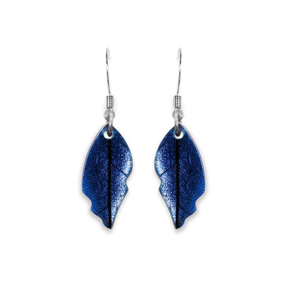 Atlantic Skeletal Leaf Shiny Fish Hook Earrings | The Jewellery Stop