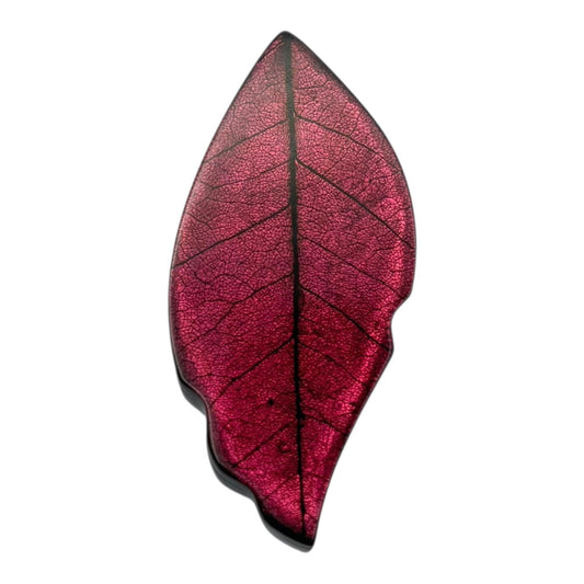 Peony Skeletal Leaf Shiny Brooch | The Jewellery Stop