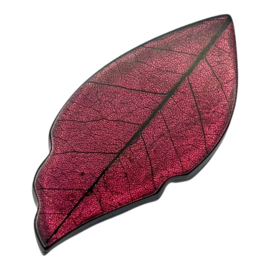 Peony Skeletal Leaf Shiny Brooch | The Jewellery Stop