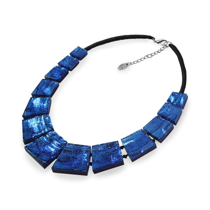 Azure Aztec Collar Shiny Necklace | The Jewellery Stop