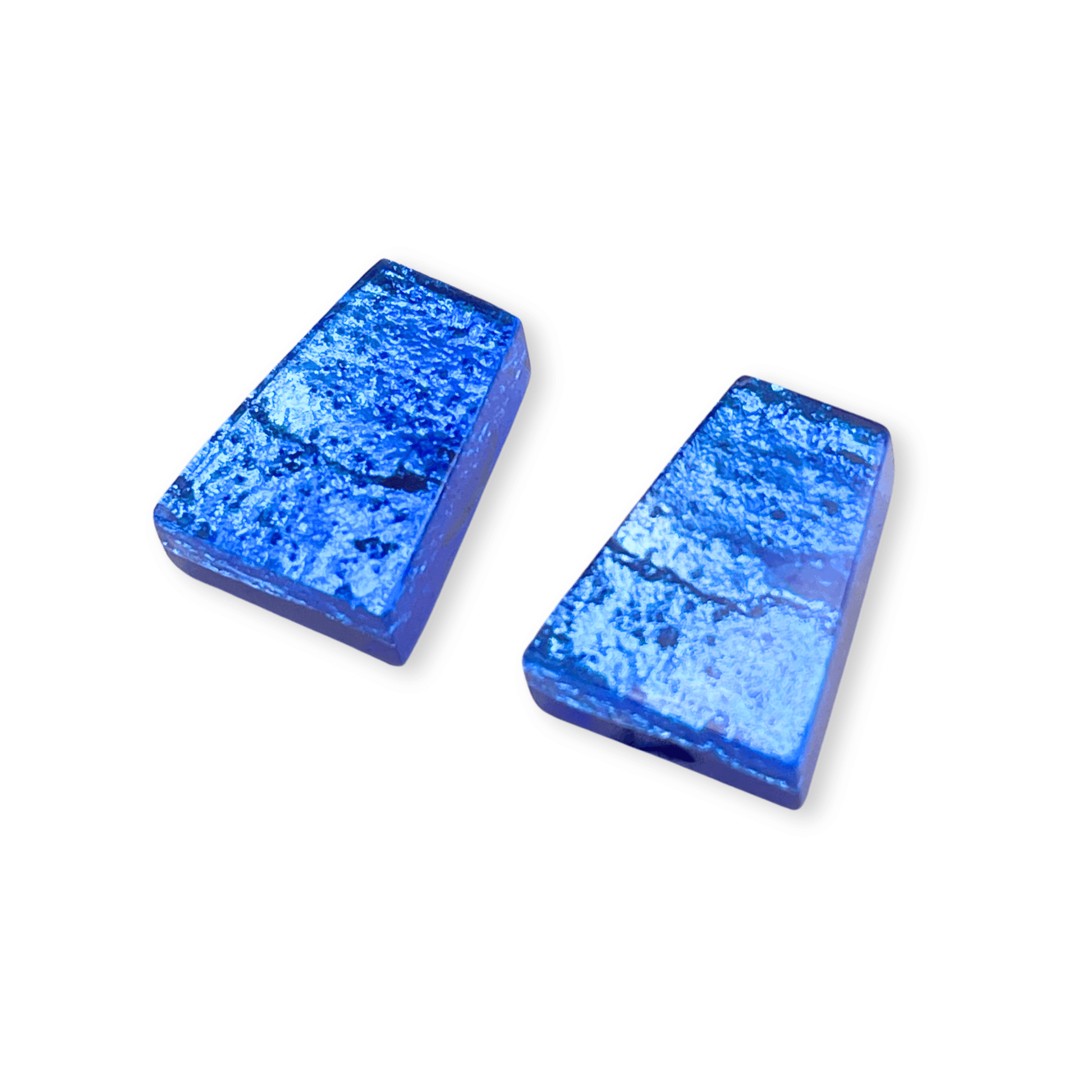 Azure Aztec Shiny Stud Earrings