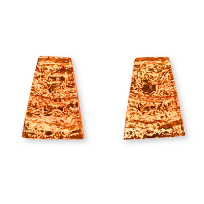 Orange Aztec Shiny Stud Earrings