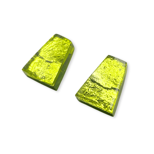 Peridot Aztec Shiny Stud Earrings