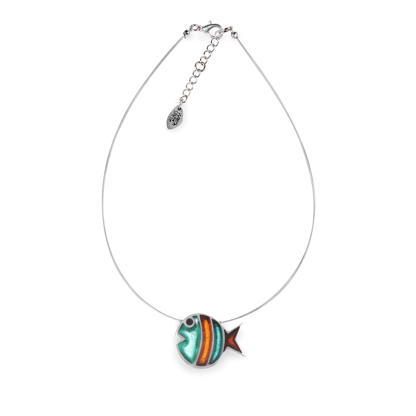 Morocco Bubble Fish Stripe Shiny Pendant | The Jewellery Stop