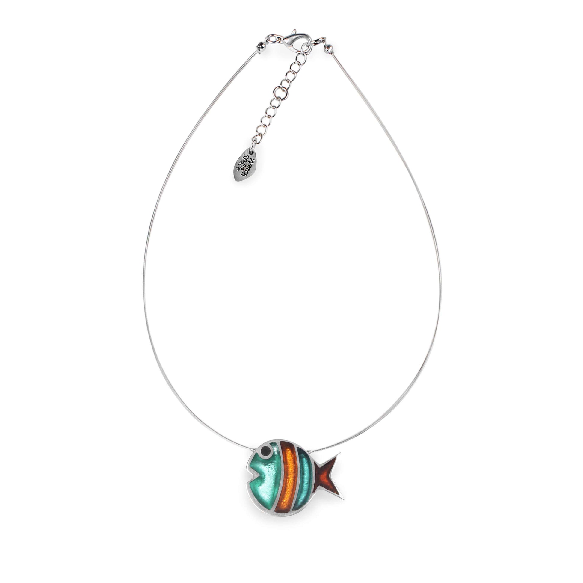 Morocco Bubble Fish Stripe Shiny Pendant | The Jewellery Stop