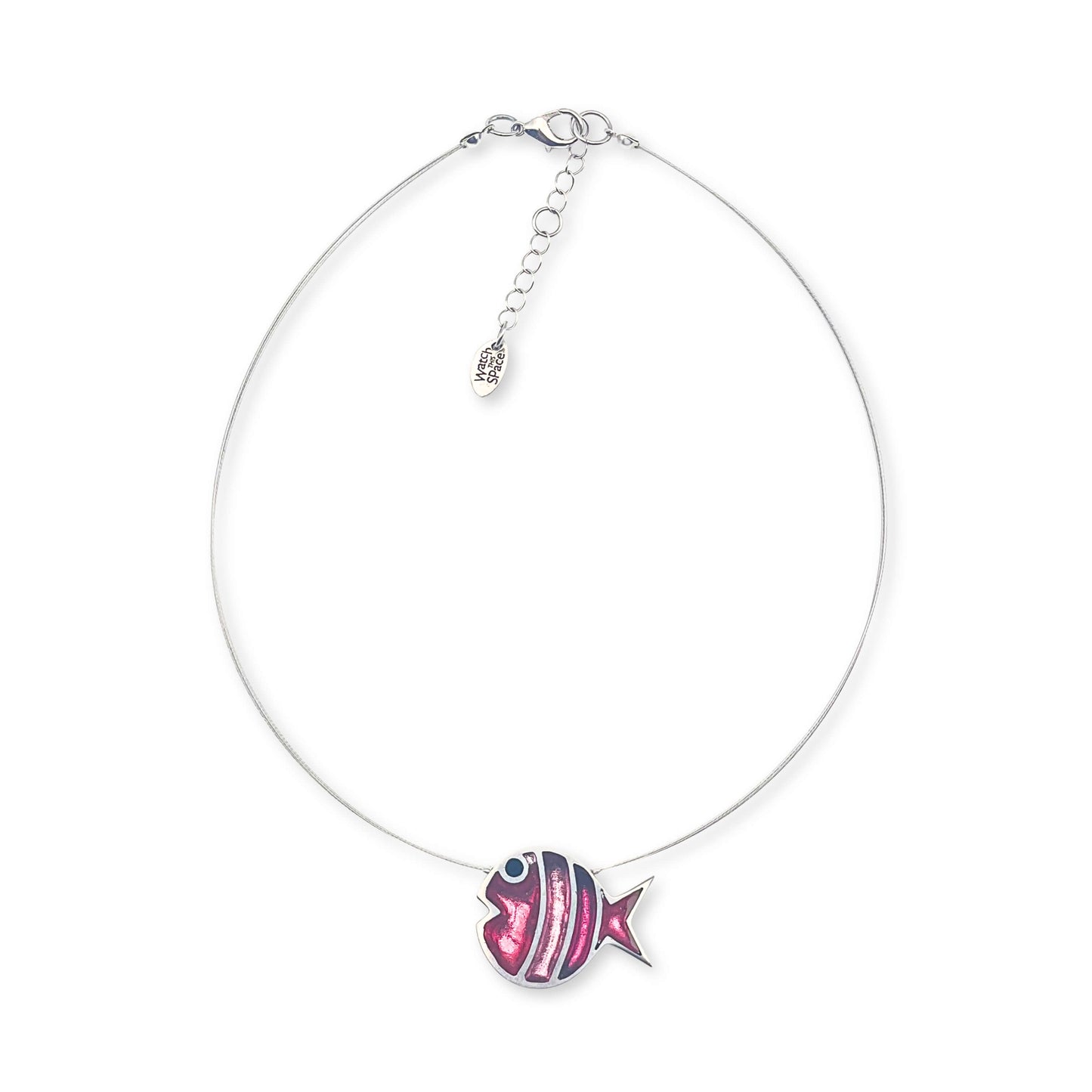 Flamingo Bubble Fish Stripe Shiny Pendant