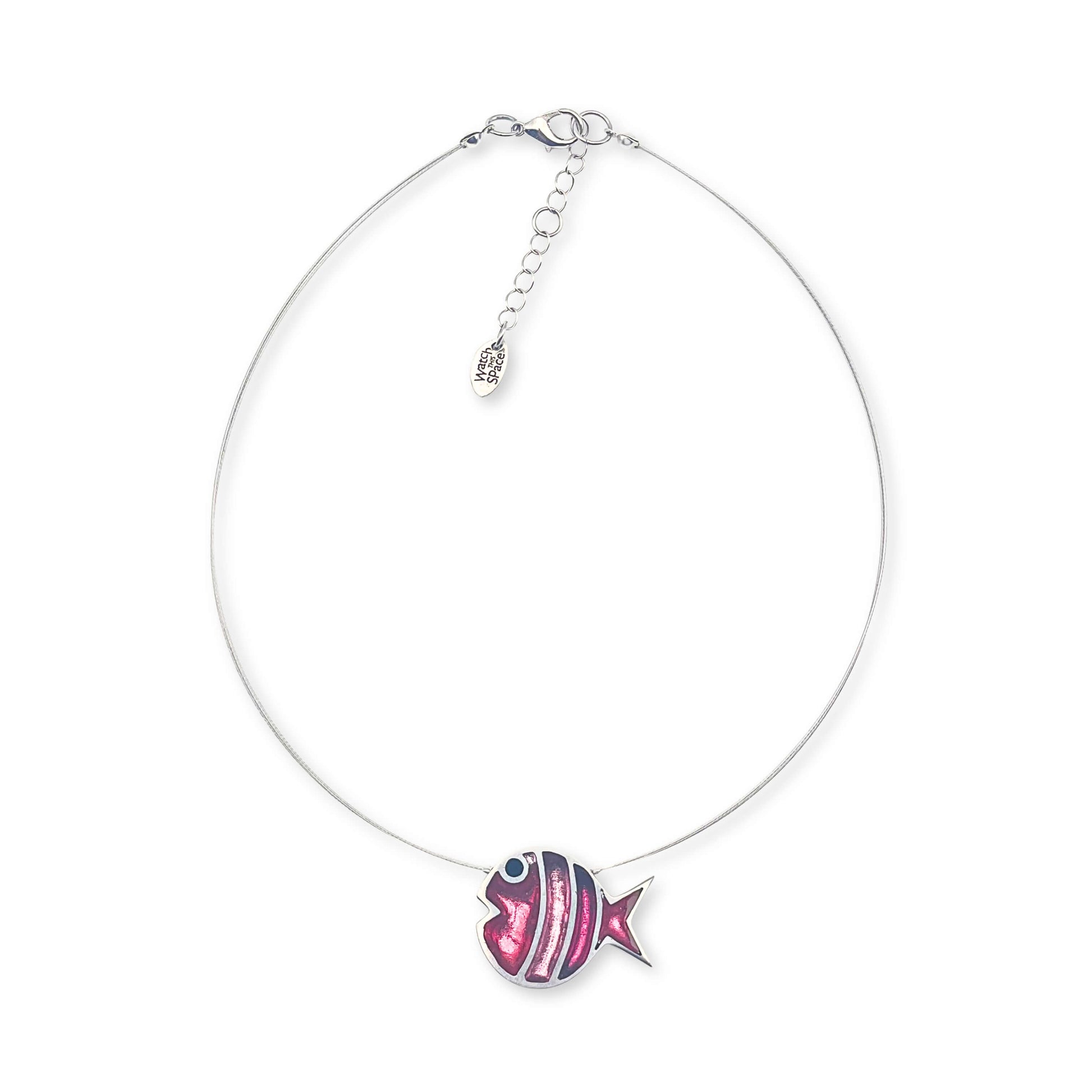 Flamingo Bubble Fish Stripe Shiny Pendant
