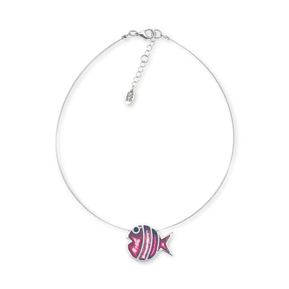 Flamingo Bubble Fish Stripe Shiny Pendant