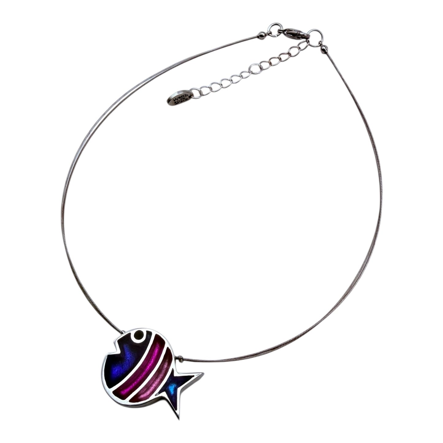 Paradise Bubble Fish Stripe Shiny Pendant | The Jewellery Stop