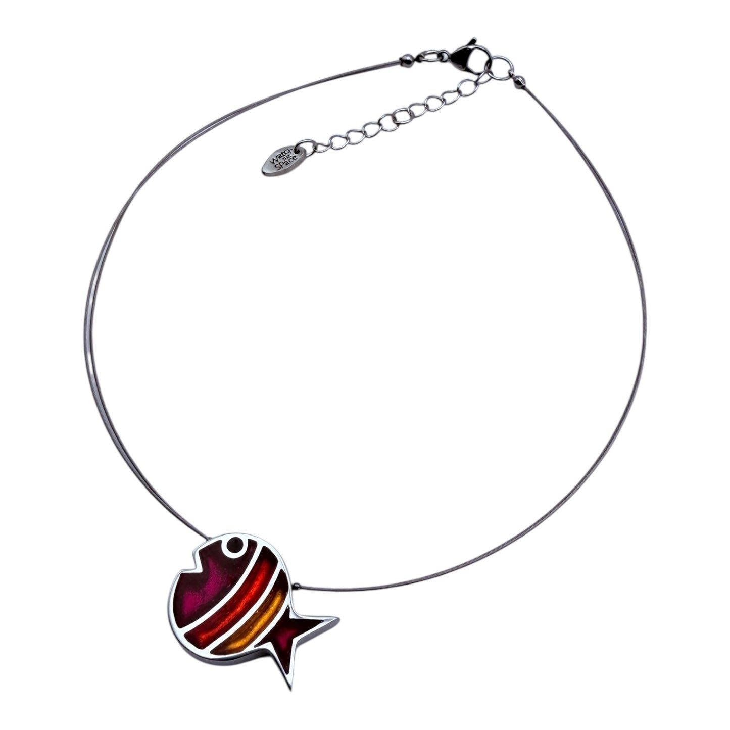 Tropical Bubble Fish Stripe Shiny Pendant | The Jewellery Stop