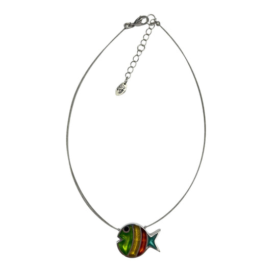 Zest Bubble Fish Stripe Shiny Pendant | The Jewellery Stop