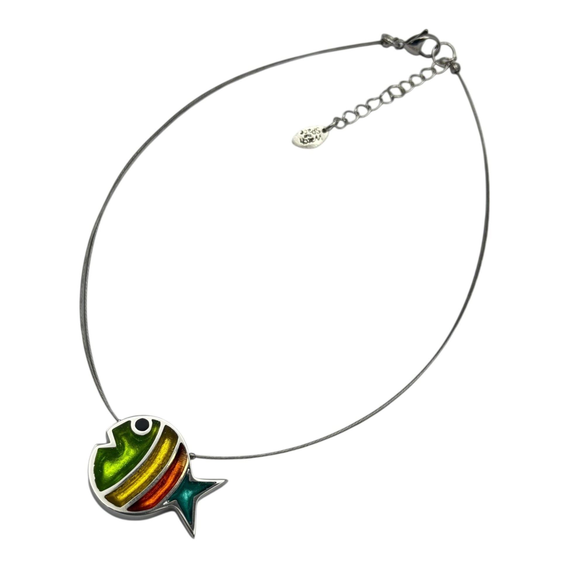 Zest Bubble Fish Stripe Shiny Pendant | The Jewellery Stop
