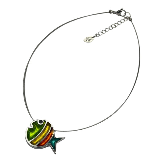 Zest Bubble Fish Stripe Shiny Pendant | The Jewellery Stop