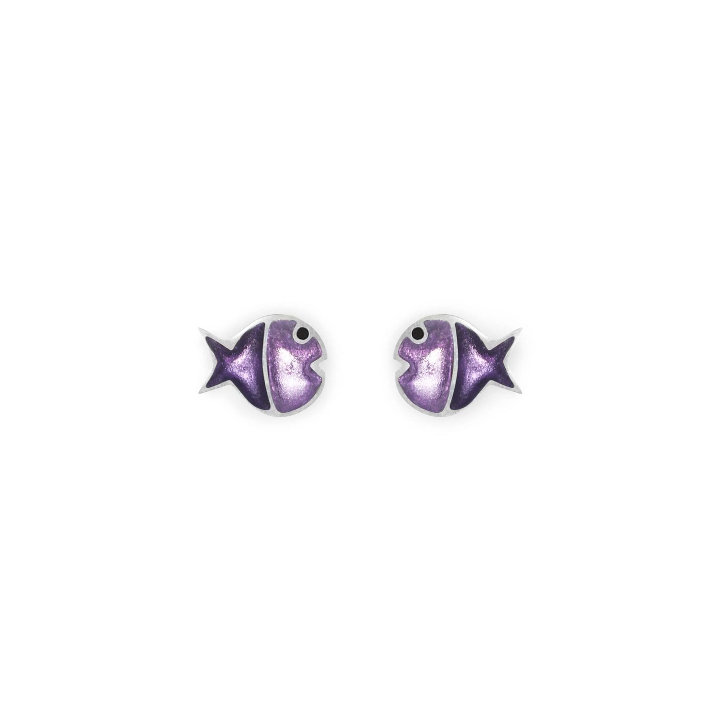 Sweetpea Bubble Fish Stripe Shiny Stud Earrings | The Jewellery Stop
