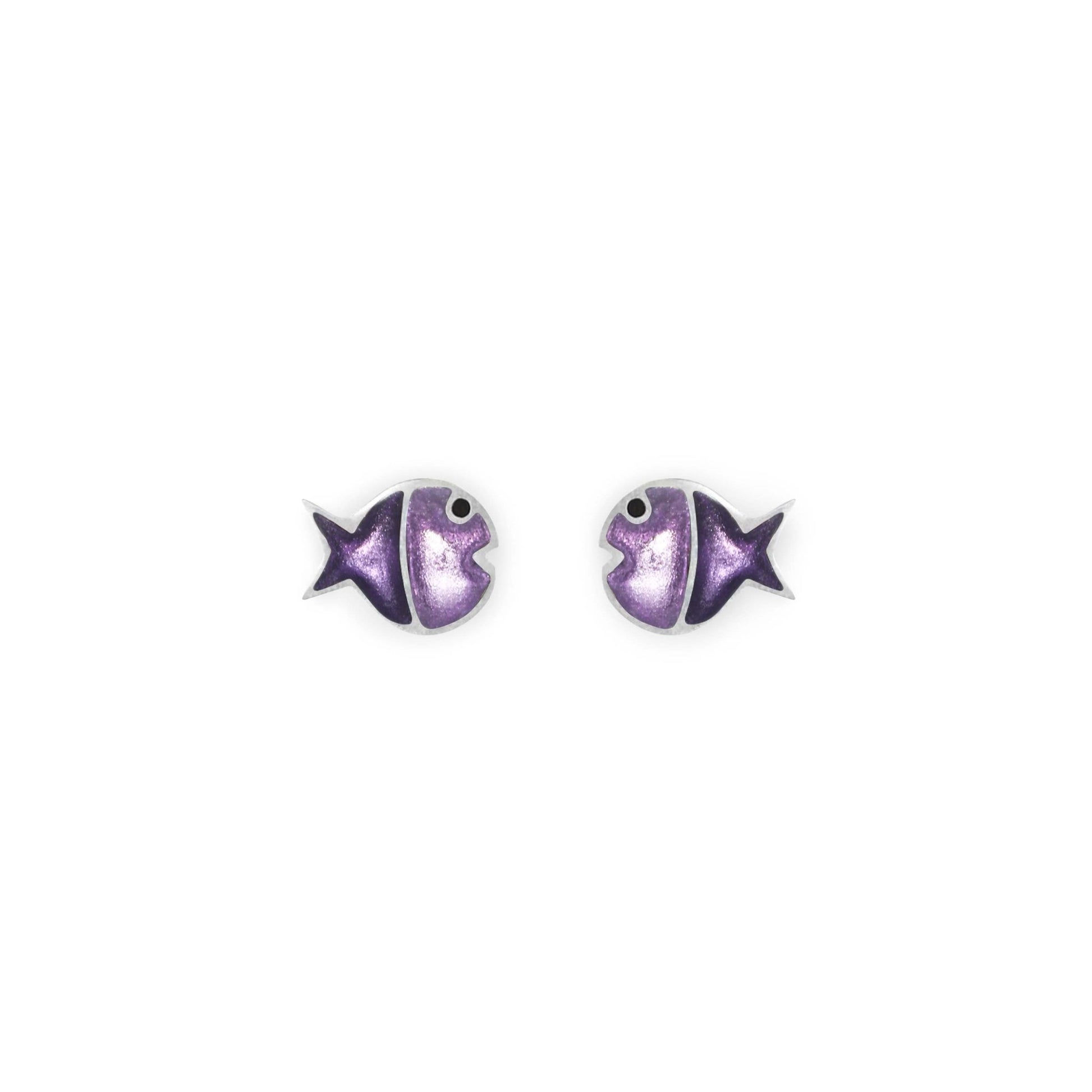 Sweetpea Bubble Fish Stripe Shiny Stud Earrings | The Jewellery Stop