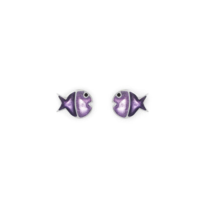 Sweetpea Bubble Fish Stripe Shiny Stud Earrings | The Jewellery Stop
