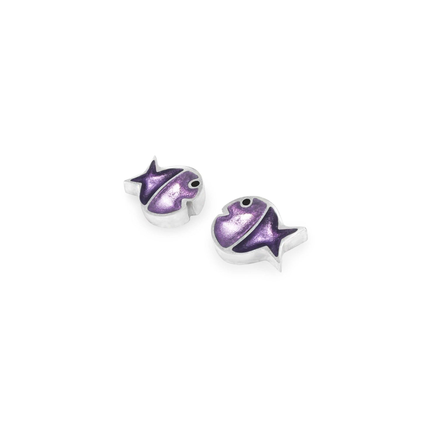 Sweetpea Bubble Fish Stripe Shiny Stud Earrings | The Jewellery Stop