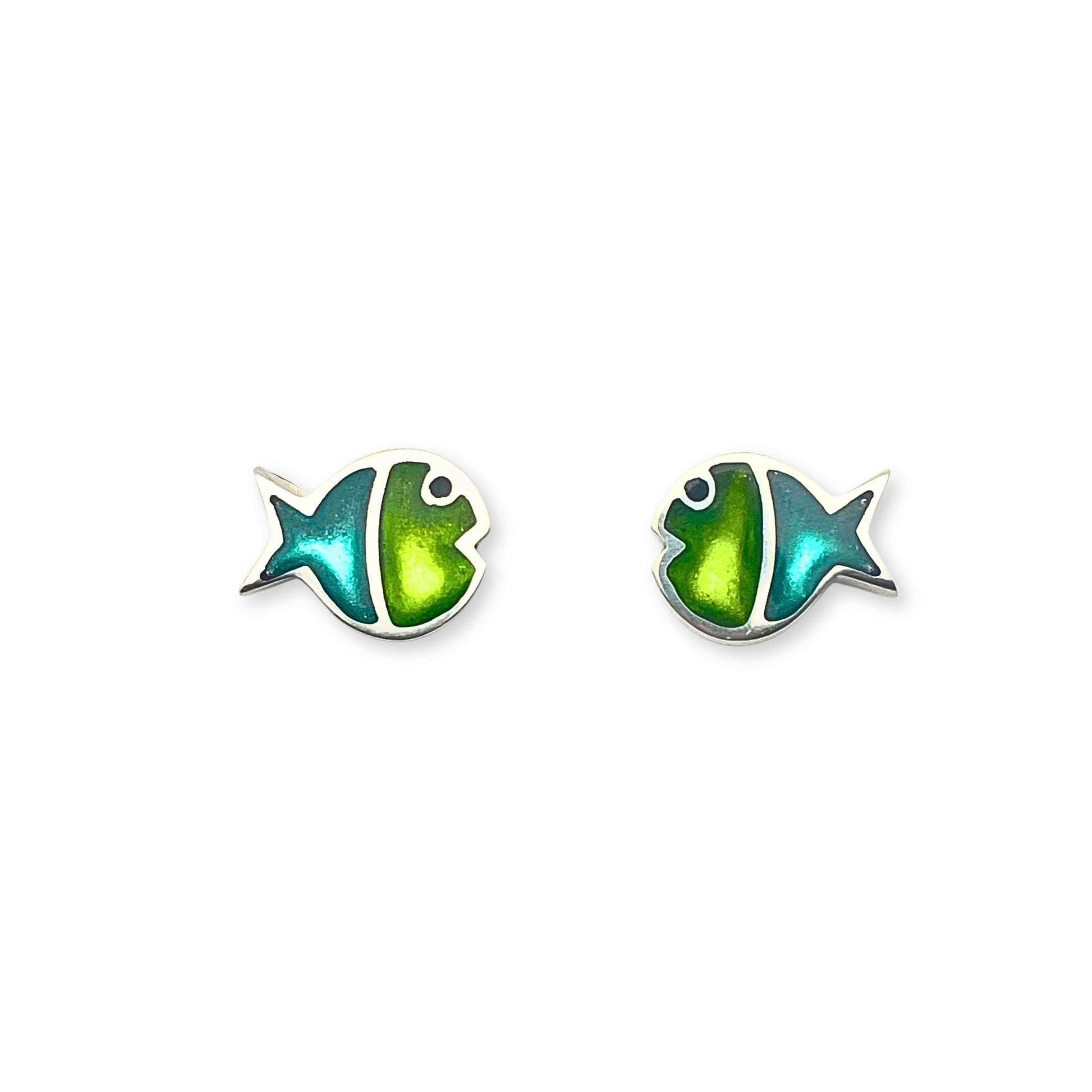 Zest Bubble Fish Stripe Shiny Stud Earrings